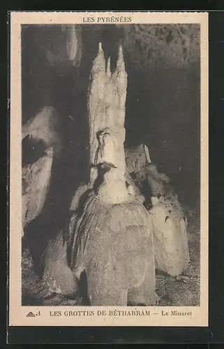 AK Lestelle-Bétharram, Les Pyrénées, Les Grottes de Bétharram, Le Minaret