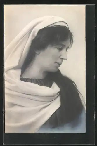 AK Oberammergau, Passionsspiel 1910, Maria, Ottilie Zwink