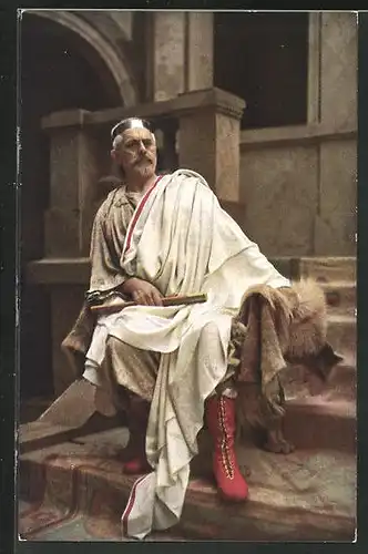 AK Oberammergau, Passionsspiele 1922, Pilatus, Darsteller: Hans Mayr