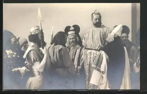 AK Oberammergau, Passionsspiel 1910, Jesus vor Pilatus