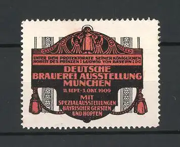Reklamemarke München, Deutsche Brauerei Ausstellung 1909