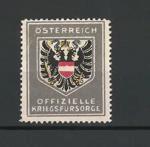 Reklamemarke Offizielle Kriegsfürsorge, Wappen von Österreich