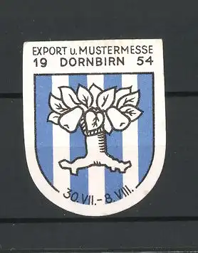 Reklamemarke Dornbirn, Export- und Mustermesse 1954, Wappen