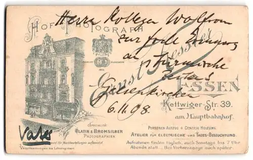 Fotografie Ernst Kessler, Essen, Kettwigerstr. 39, Ansicht Essen, Geschäftshaus des Fotografen