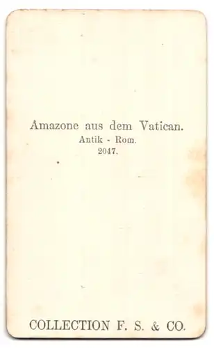 Fotografie Collection F.S. & Co., Amazone Mattei nach dem Bildhauer Phidias, Vatikanische Museen