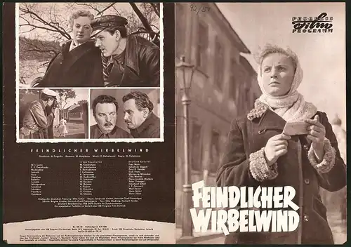 Filmprogramm PFP Nr. 105 /57, Feindlicher Wirbelwind, M. Kondratjew, W. Jemeljanow, Regie: M. Kalatosow