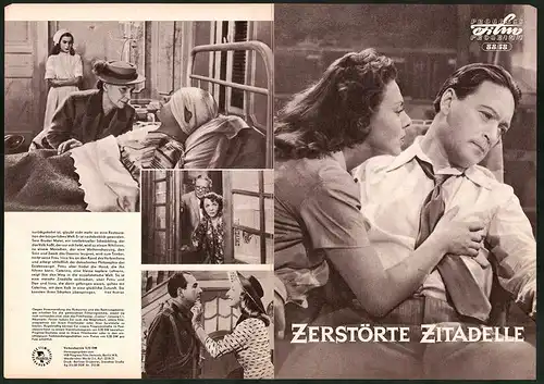 Filmprogramm PFP Nr. 88 /58, Zerstörte Zitadelle, Marcela Rusu, Gyorgy Kovacs, Regie: Marc Maurette