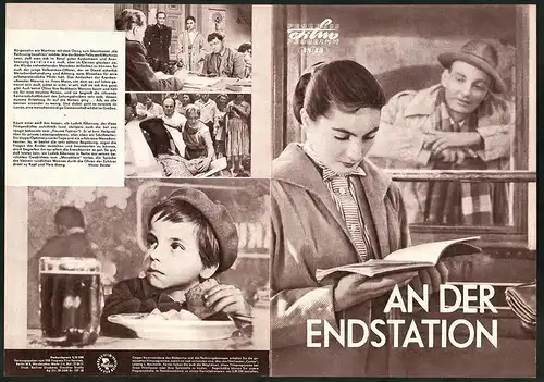 Filmprogramm PFP Nr. 49 /58, An der Endstation, Eva Ocenasova, Vladimir Raz, Regie: Jan Kadar, Elmar Klos