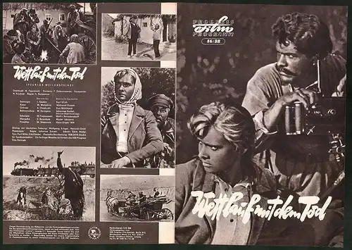 Filmprogramm PFP Nr. 46 /58, Wettlauf mit dem Tod, I. Sawkin, M. Wolodina, Regie: S. Samsonow