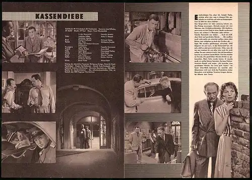 Filmprogramm PFP Nr. 104 /58, Kassendiebe, Ladislav Pesek, Rudolf Hrusinsky, Regie: Pavel Blumenfeld