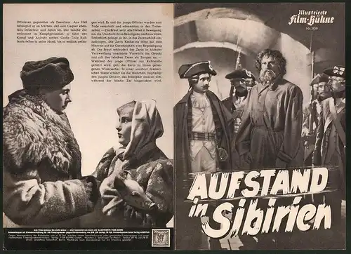 Filmprogramm IFB Nr. 939, Aufstand in Sibirien, Vittorio Gassmann, Amedeo Nazzari, Regie: Mario Comencini