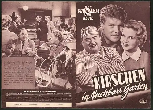 Filmprogramm Programm von Heute Nr. 492, Kirschen un Nachbars Garten, Oskar Sima, Grethe Weiser, Regie: Erich Engels
