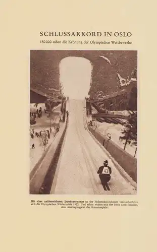 Sammelalbum 50 Bilder, Olympia VI. Winterspiele Oslo 1952, Skispringen, Eishockey, Eiskunstlauf, Bob