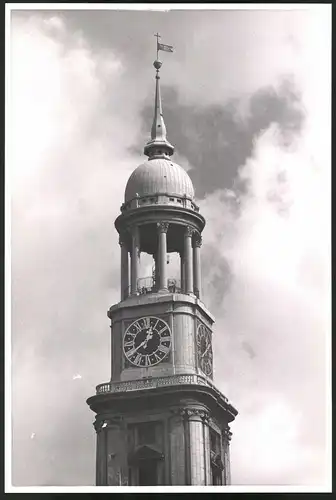 Fotografie Thomas A. Müller, Ammersbek, Ansicht Hamburg, St. Michaelis Kirche, Spitze des Kirchturmes, 26 x 39cm