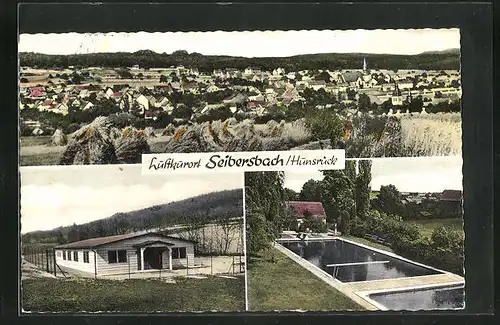 AK Seibersbach /Hunsrück, Gebäudeansicht, Schwimmbecken, Teilansicht
