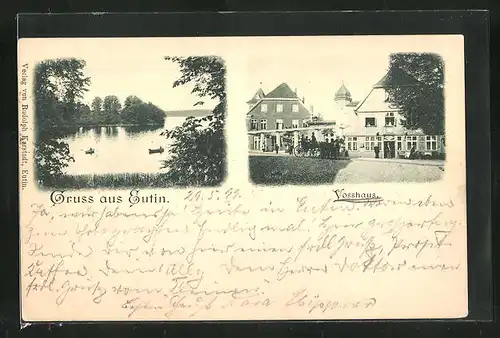 AK Eutin, Hotel Vosshaus, Uferpartie und Boote