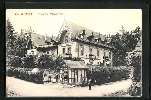 AK Hrensko, Grand Hotel u. Pension Rainwiese