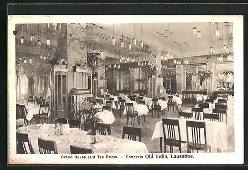 AK Lausanne, Grand Restaurant Tea Room, Conceris Old India