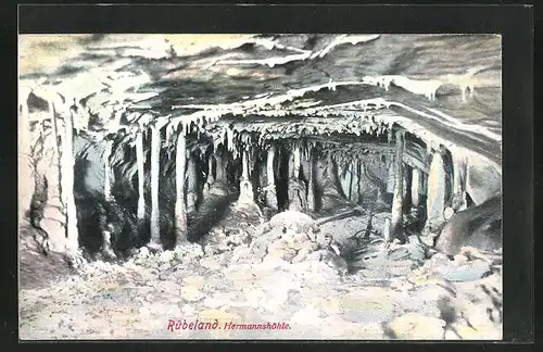 AK Rübeland, Hermannshöhle, Stalagmiten und Stalagtiten