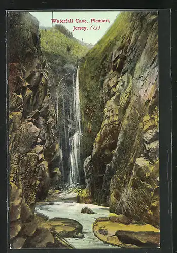 AK Jersey, Plemont, Waterfall Cave, Wasserfall