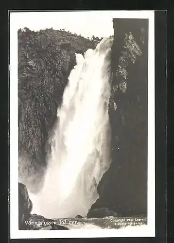 AK Vöringsfossen, Blick auf den Wasserfall