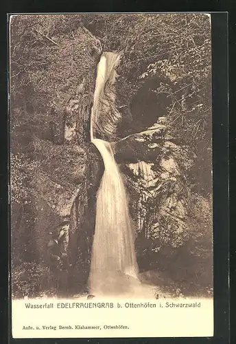 AK Ottenhöfen i. Schwarzwald, Wasserfall Edelfrauengrab