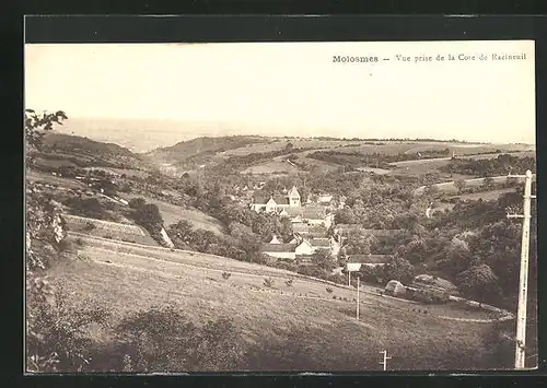 AK Molosmes, Vue prise de la Cote de Racineuil