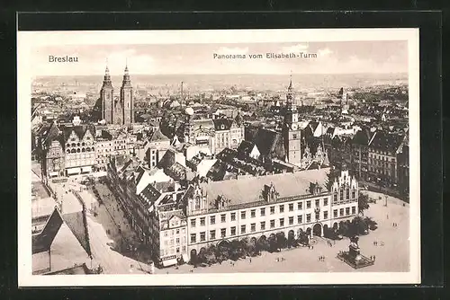 AK Breslau, Panorama vom Elisabeth-Turm
