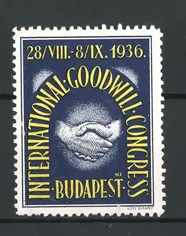 Reklamemarke Budapest, International Goodwill Congress 1936