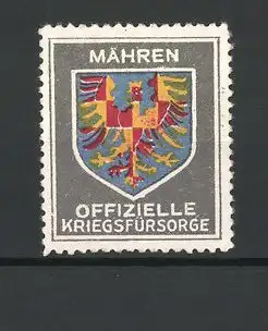 Reklamemarke Offizielle Kriegsfürsorge, Wappen von Mähren