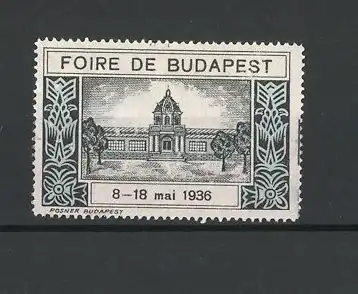 Reklamemarke Budapest, Foire 1936, Schloss-Ansicht