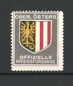 Reklamemarke Offizielle Kriegfürsorge, Wappen von Oberösterreich