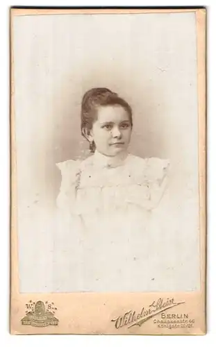 Fotografie Wilhelm Stein, Berlin, Chausseestrasse 66, Portrait junge Dame mit Hochsteckfrisur