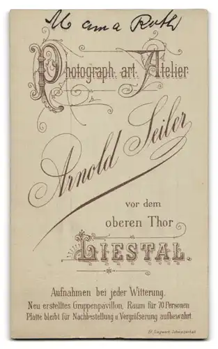 Fotografie Arnold Seiler, Liestal, Mutter mit dem Kinde