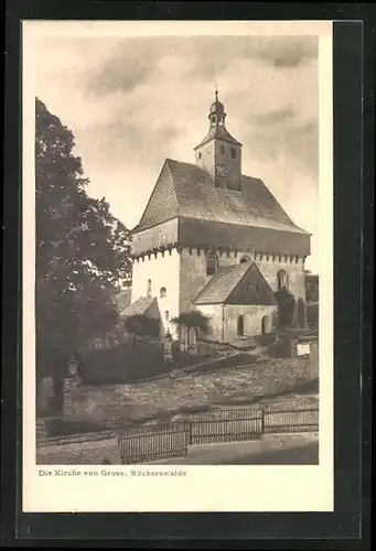 AK Grossrückerswalde, Blick zur Kirche