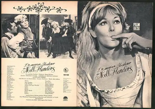 Filmprogramm Film für Sie Nr. 48 /68, Die amourösen Abenteuer der Moll Flanders, K. Novak, A. Landsbury, Regie: T. Young