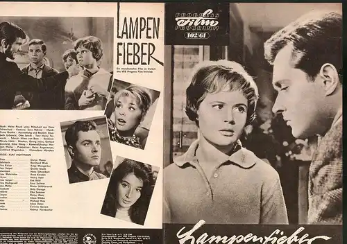 Filmprogramm PFP Nr. 102 /61, Lampenfieber, Dunja Movar, Bernhard Wicki, Regie: Kurt Hoffmann