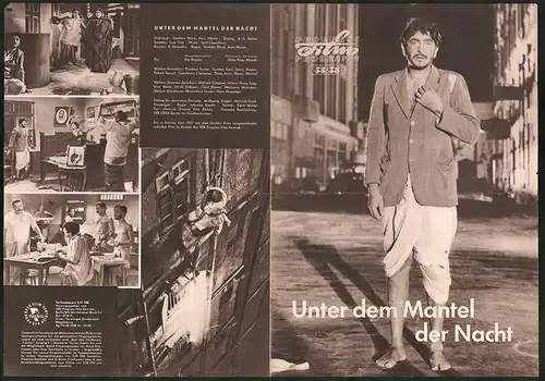 Filmprogramm PFP Nr. 53 /58, Unter dem Mantel der Nacht, Raj Kapoor, Pradeep Kumar, Regie: Sombhu Mitra