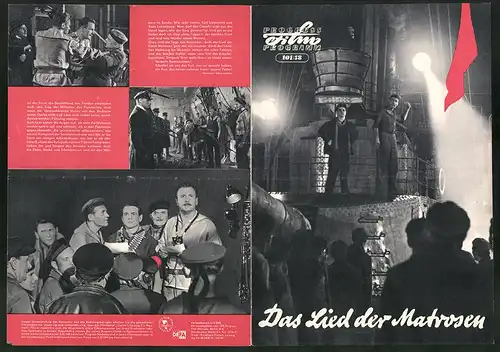 Filmprogramm PFP Nr. 101 /58, Das Lied der Matrosen, Günther Simon, Raimund Schelcher, Regie: Kurt Maetzig