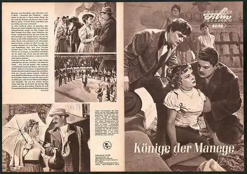 Filmprogramm PFP Nr. 62 /58, Könige der Manege, S. Tschekan, A. Michailow, Regie: Konstantin Judin, Boris Barnet