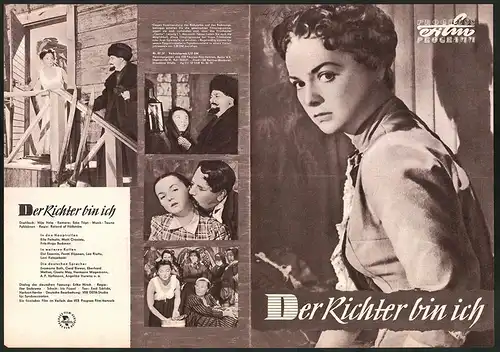 Filmprogramm PFP Nr. 82 /57, Der Richter bin ich, Eila Peitsalo, Matti Oravisto, Regie: Roland af Hällström