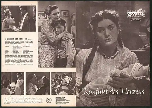 Filmprogramm PFP Nr. 51 /58, Konflikt des Herzens, Klari Tolnay, Margit Bara, Regie: Mihaly Szemes
