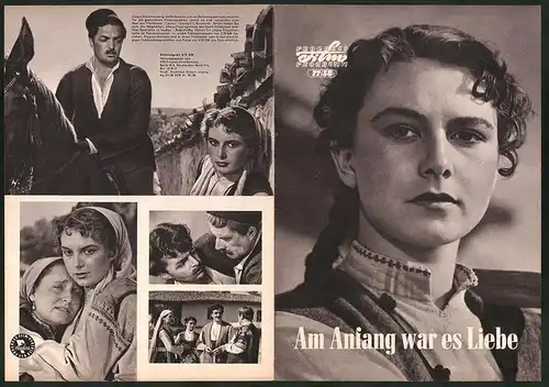 Filmprogramm PFP Nr. 77 /58, Am Anfang war es Liebe, Bogomil Simeonow, Slawka Slawowa, Regie: Chose Santscha