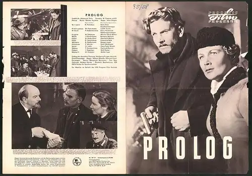 Filmprogramm PFP Nr. 107 /57, Prolog, N. Plotnikow, M. Pastuchowa, Regie: Jefim Dsigan
