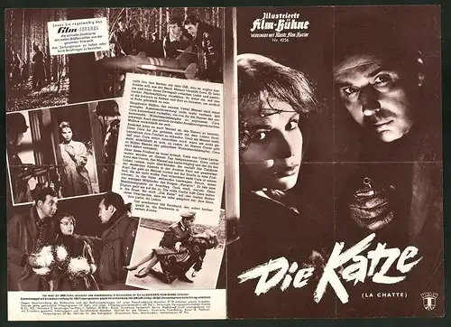Filmprogramm IFB Nr. 4256, Die Katze, Francoise Arnoul, Bernhard Wicki, Regie: Henri Decoin