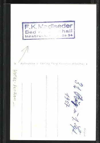 AK Bad-Reichenhall, Hotel-Pension F. K. Madlseder