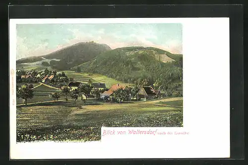 AK Waltersdorf i. Sa., Blick nach der Lausche mit Bergen