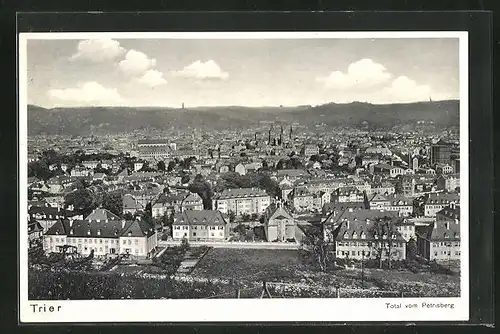 AK Trier, Totalansicht vom Petrisberg