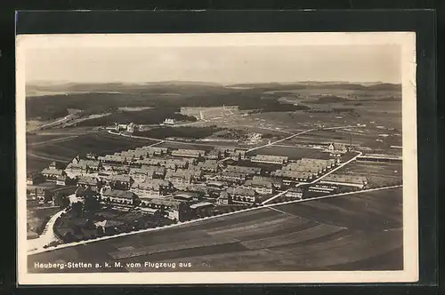 AK Heuberg-Stetten a. k. M., Fliegeraufnahme des Ortes