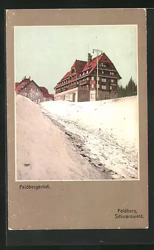 AK Feldberg /Schwarzwald, Feldbergerhof im Schnee